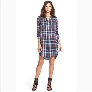 Velvet by Graham and Spencer Gabrielle Plaid Shirt Dress